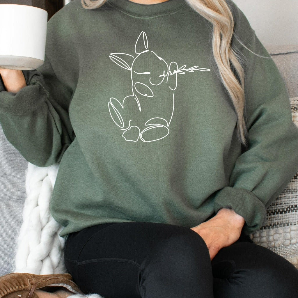 easter shirts for her, bunny ears t-shirt, bunny tshirt, easter bunny graphic tee, spring shirt, crewneck sweatshirt
