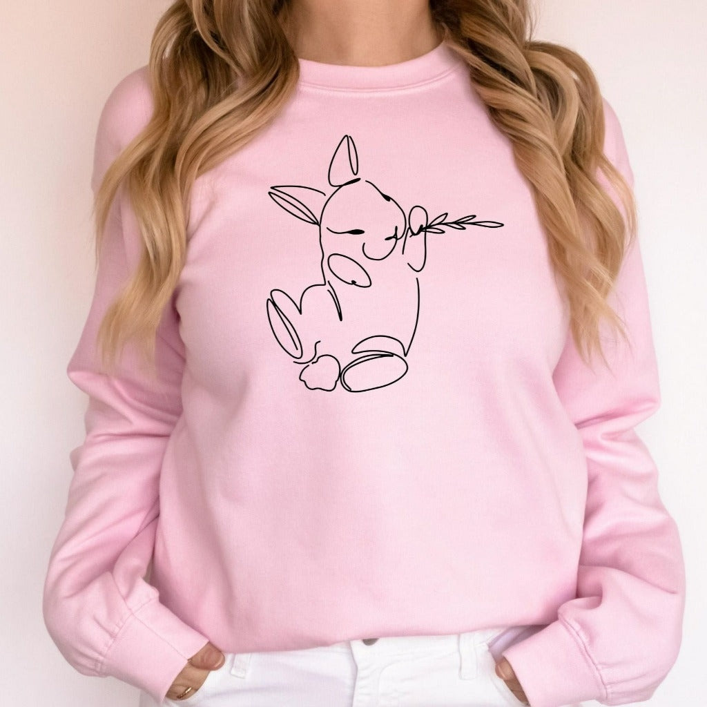 easter shirts for her, bunny ears t-shirt, bunny tshirt, easter bunny graphic tee, spring shirt, crewneck sweatshirt