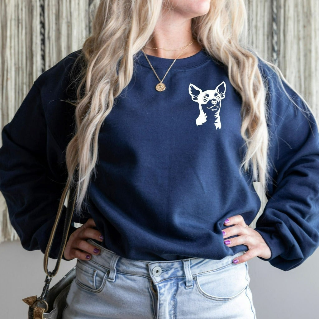 chihuahua shirt, dog mom, dog mama, gift for dog lover, tshirt, t-shirt, animal theme, crewneck sweatshirt