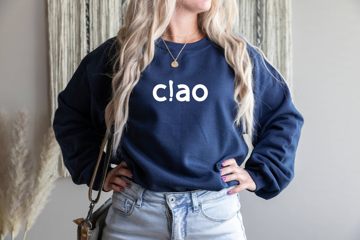 Ciao Crewneck Sweatshirt, Ciao Sweater, Hello Italy, Italian Hello, Ciao Shirt, Italian Gift, Ciao Bella