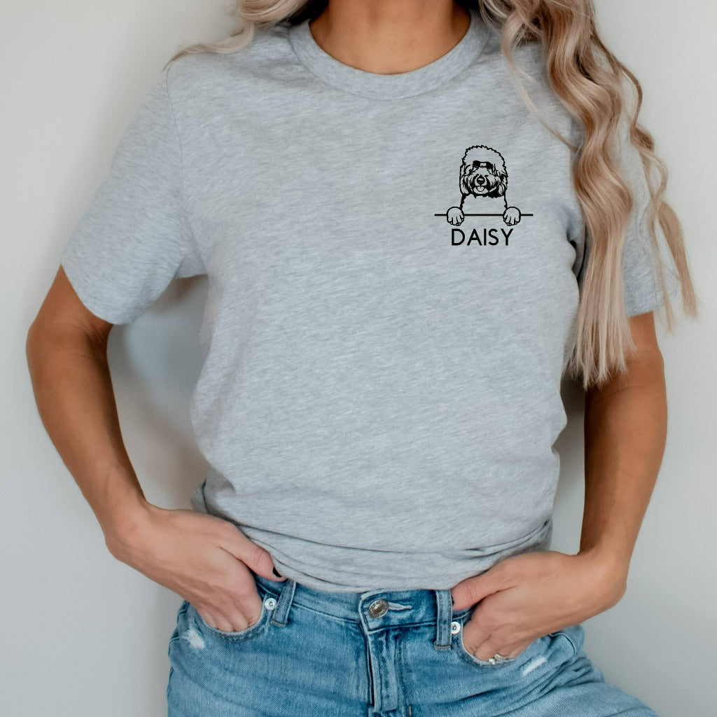 personalized dog breed and name shirt, gift for dog mom or dad