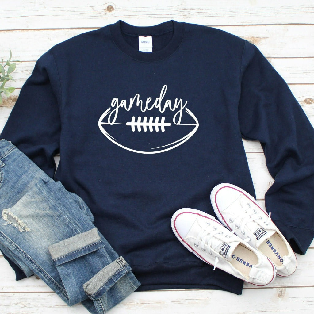 football gameday crewneck sweatshirt, football mom shirt, football dad, gift for football fan, love football