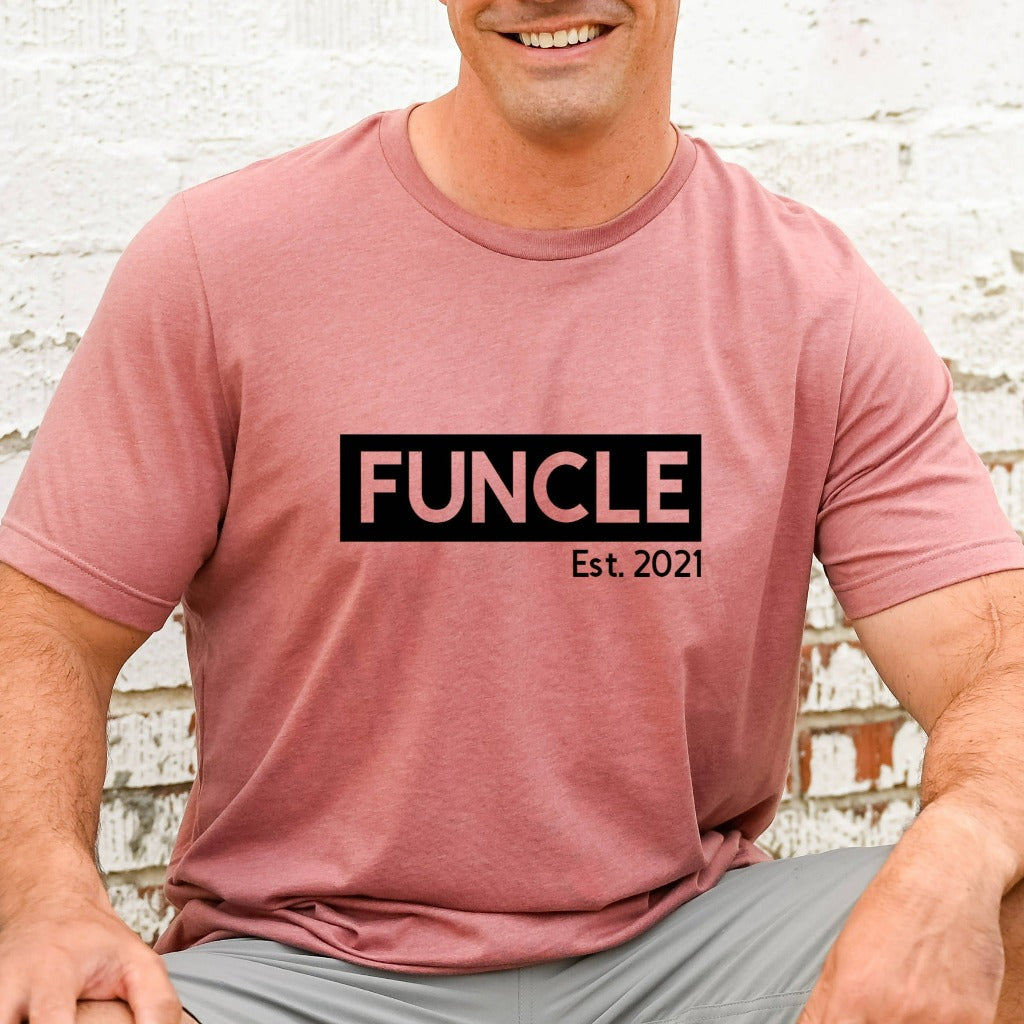 funcle definition shirt, the fun uncle tshirt, like a dad but way cooler graphic tee, gift for uncle from niece, from nephew, funny uncle tee