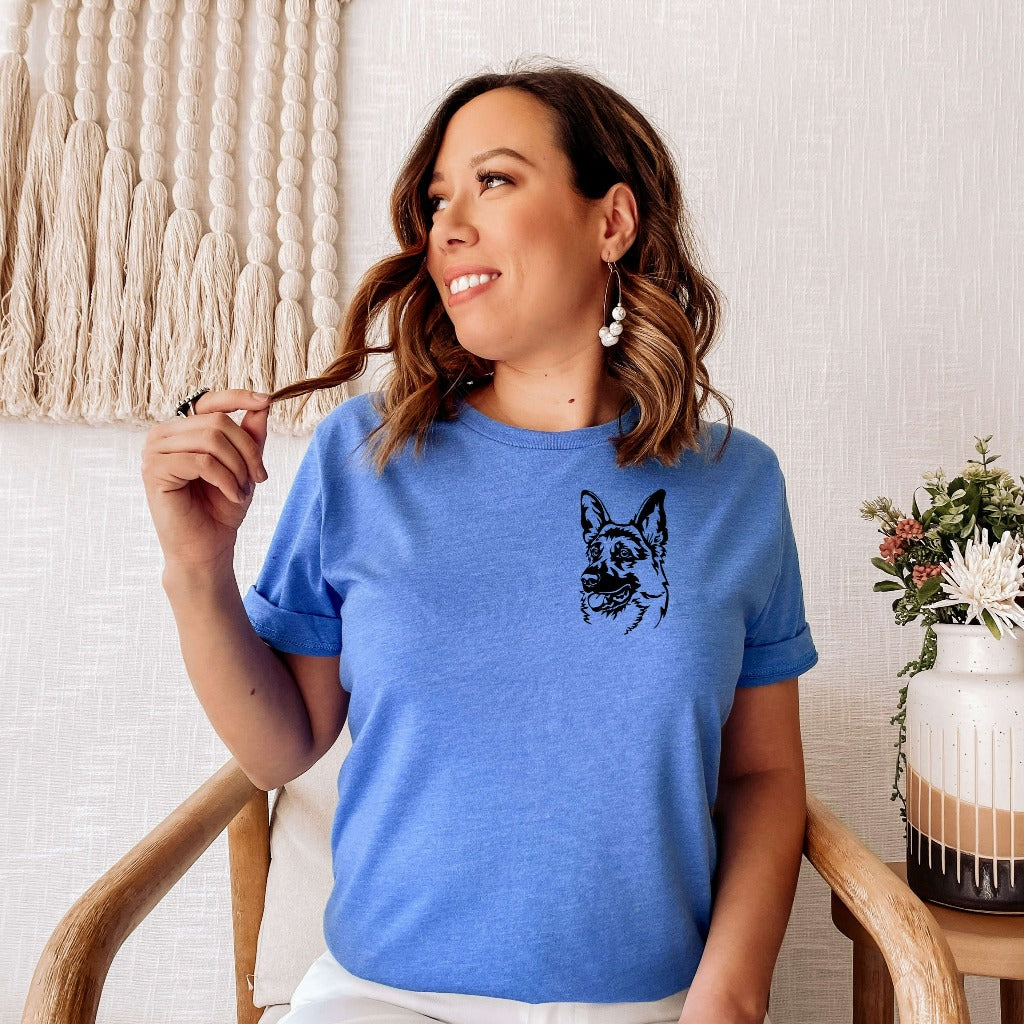 german shepherd mama shirt, shepherd mom t-shirt, dog mama tshirt, gift for dog mama, dog lover gift for her