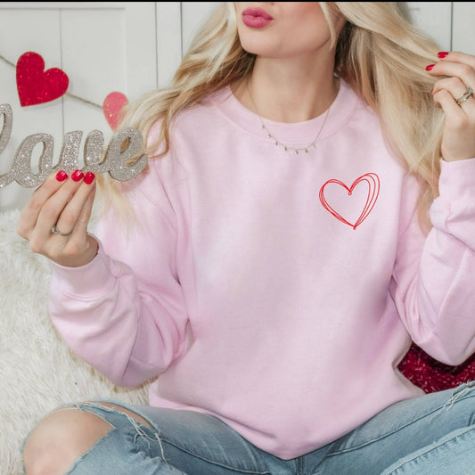 Womens Valentine Hearts Sweatshirt, Cute Valentines Sweatshirt, Retro Valentine Sweatshirt, Funny Love Sweater, Valentine Graphic Tee