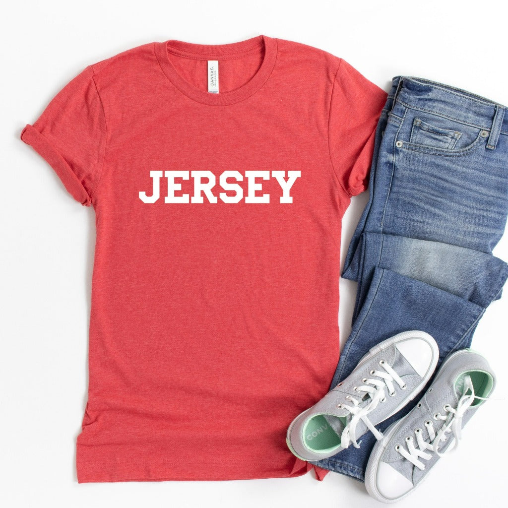 jersey shirt, nj graphic tee, jersey shore swim cover-up shirt, unisex jersey tshirt
