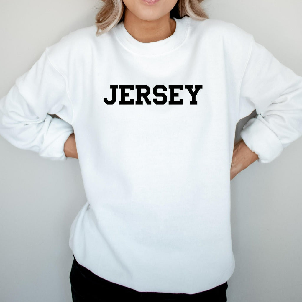 jersey sweatshirt, new jersey crewneck, nj gift, jersey shore crewneck sweatshirt