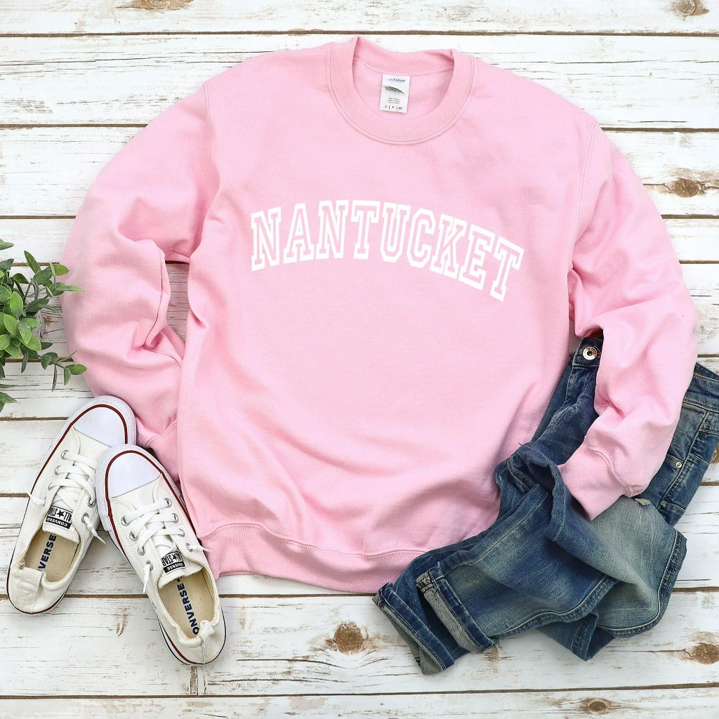 nantucket crewneck sweatshirt, massachusetts sweater, preppy nantucket sweatshirt gift