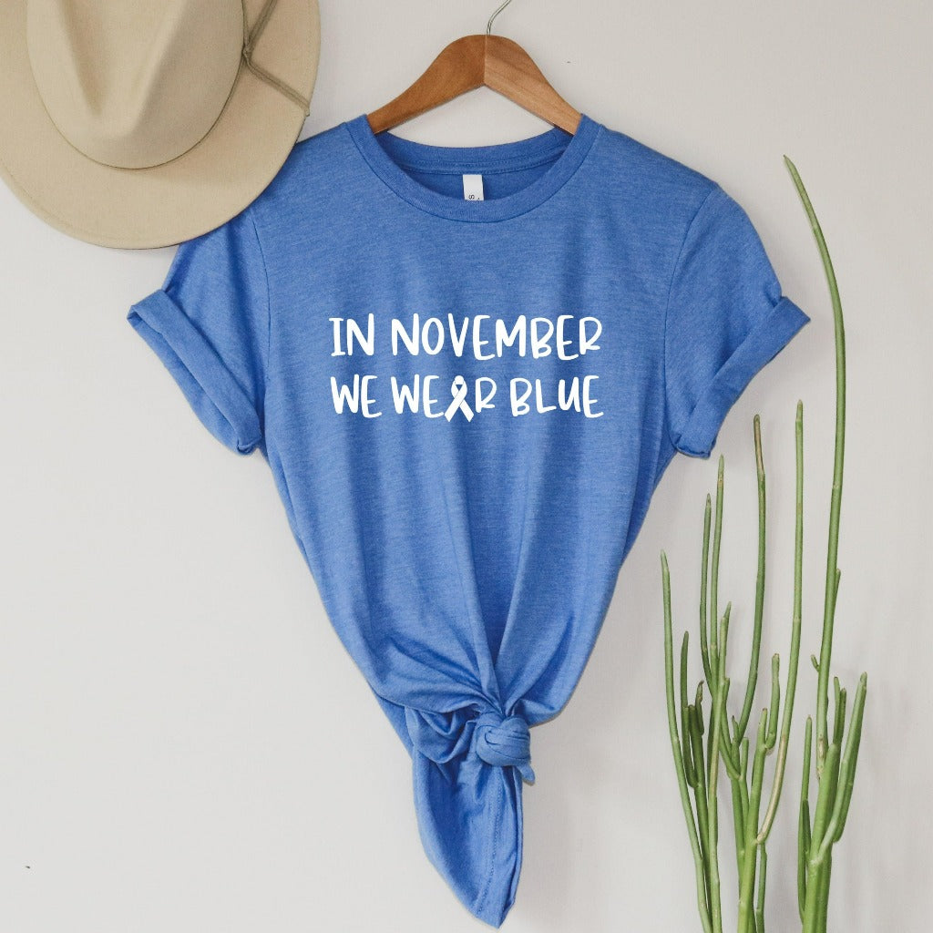 In November We Wear Blue Shirt, Diabetes Awareness Shirt, Diabetes Graphic Tee, Diabetic Tee, Diabetic Gift