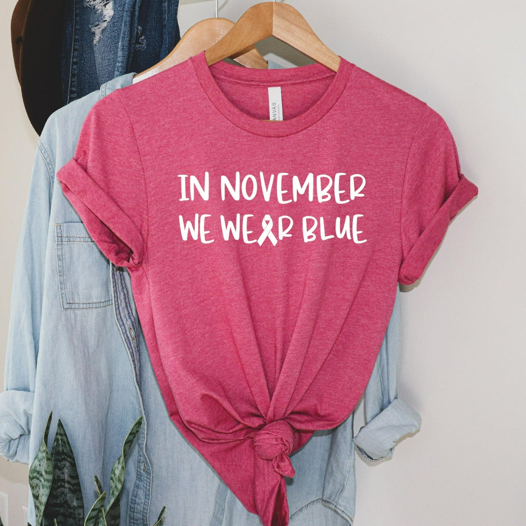 In November We Wear Blue Shirt, Diabetes Awareness Shirt, Diabetes Graphic Tee, Diabetic Tee, Diabetic Gift