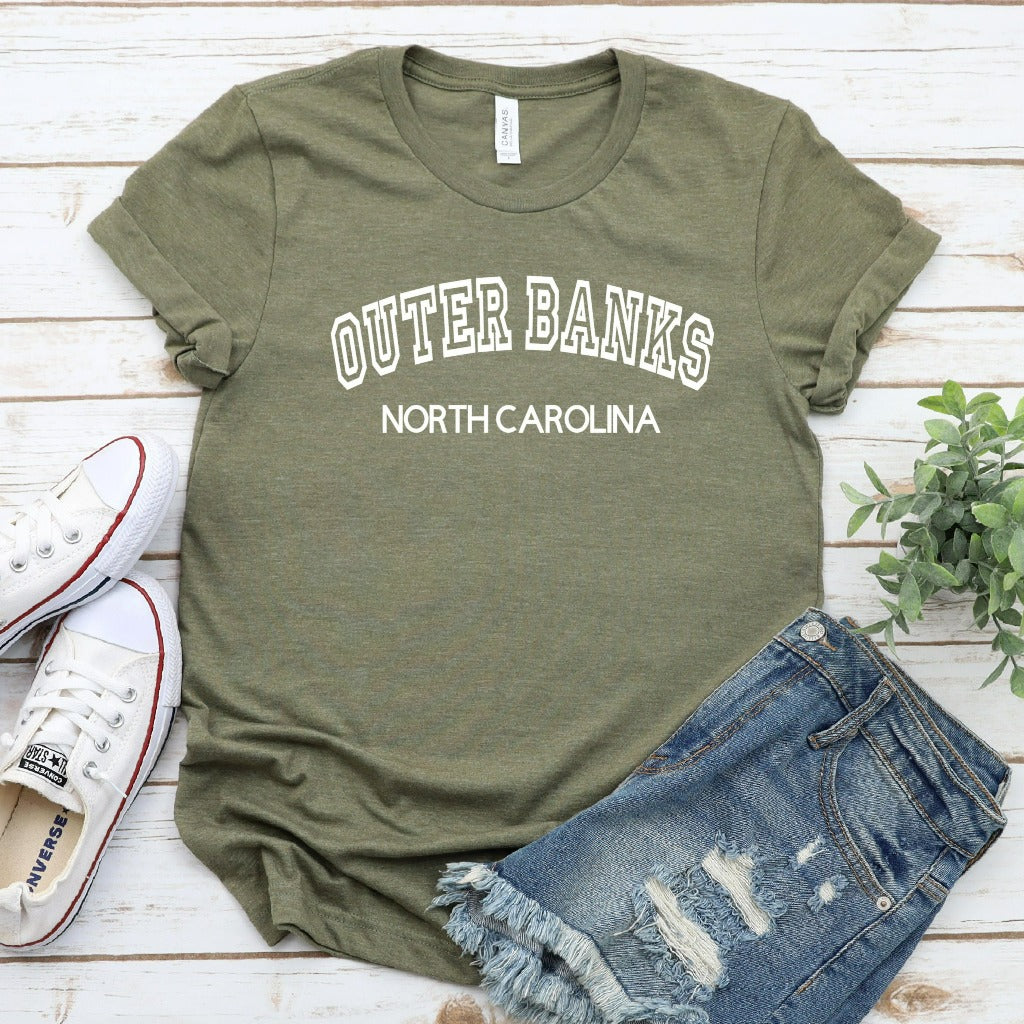 Outer Banks North Carolina Shirt, Outer Banks Preppy Graphic Tee, North Carolina Gift
