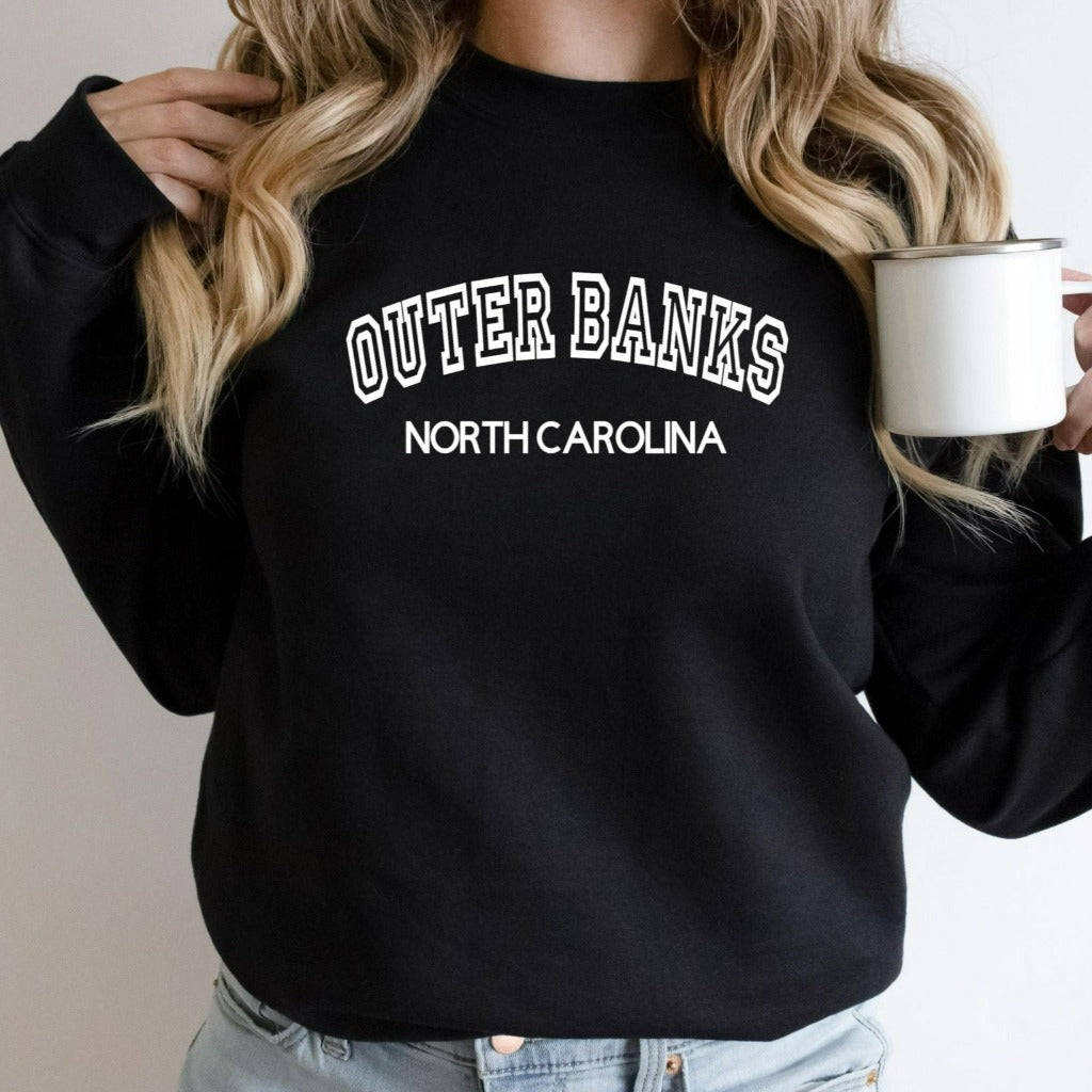 outer banks north carolina unisex crewneck sweatshirt, pogue life sweatshirt nc gift, nc vacation shirt