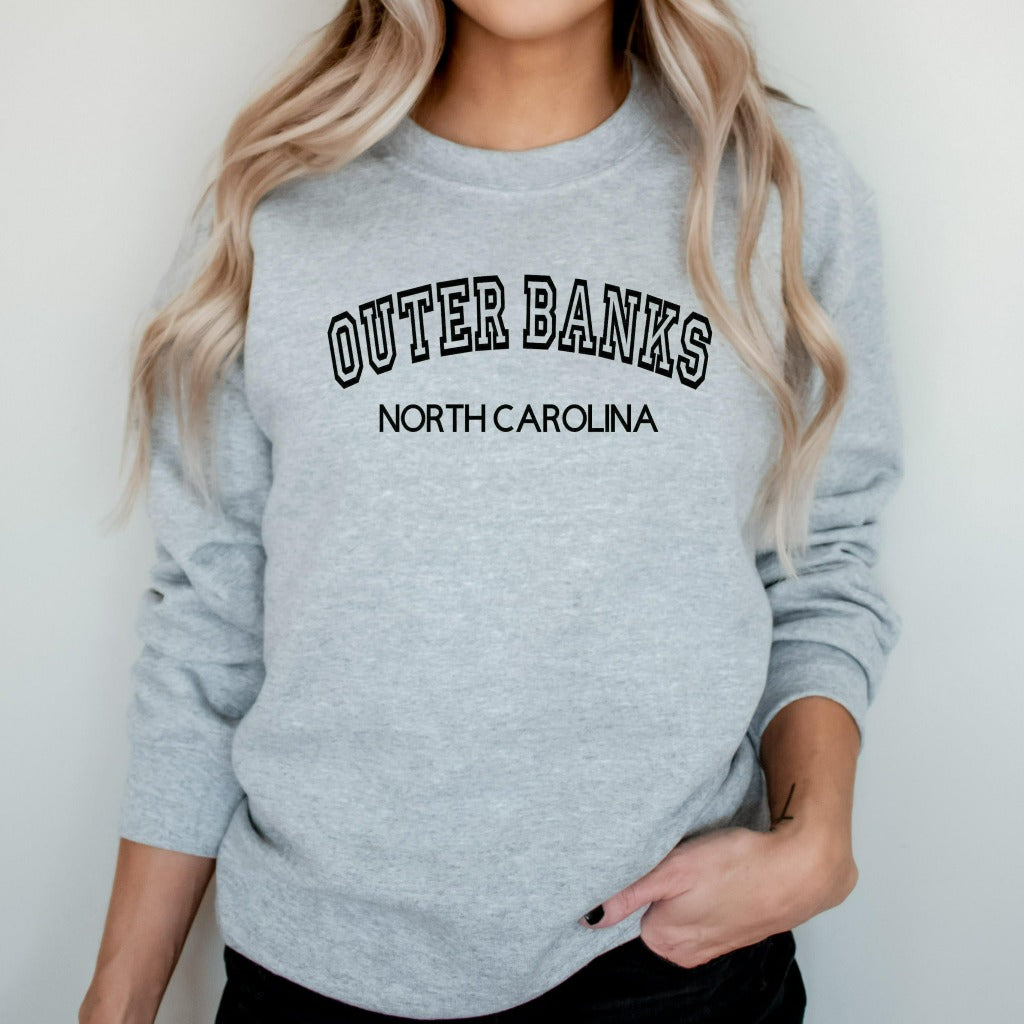outer banks north carolina unisex crewneck sweatshirt, pogue life sweatshirt nc gift, nc vacation shirt