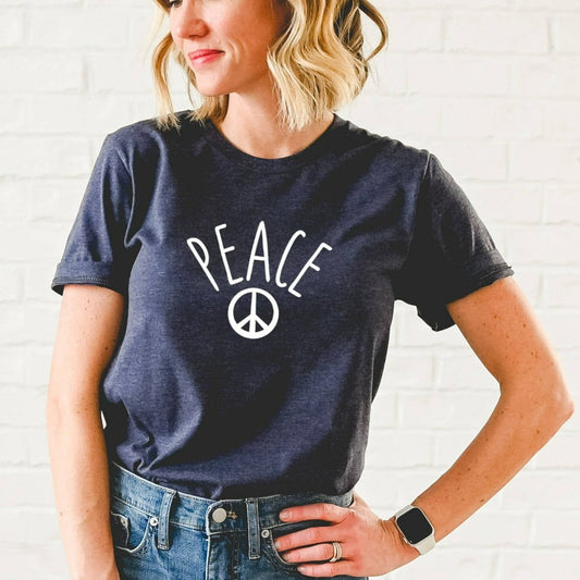 Peace Out graphic tee shirt, peace fingers, peace sign boho retro hippie shirt
