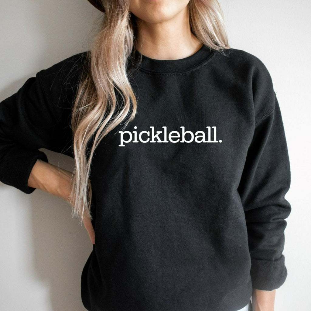pickleball crewneck sweatshirt, minimalist design pickleball shirt, pickleball team sweatshirts, matching pickleball sweaters, gift for pickleball fan