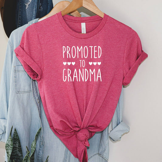 promoted to grandma shirt, gift for new grandma, granny gift, nana tshirt, new nanna graphic tee, baby announcement tee