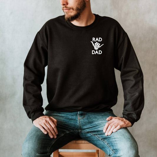 Rad Dad Crewneck Sweatshirt, Father's Day Gift for Dad, Fathers Day, Cool Dad, New Dad Gift from Wife, from Daughter