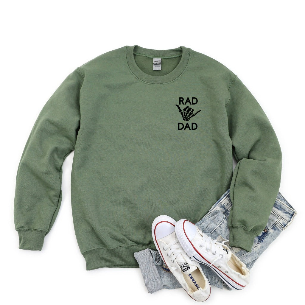 Rad Dad Crewneck Sweatshirt, Father's Day Gift for Dad, Fathers Day, Cool Dad, New Dad Gift from Wife, from Daughter