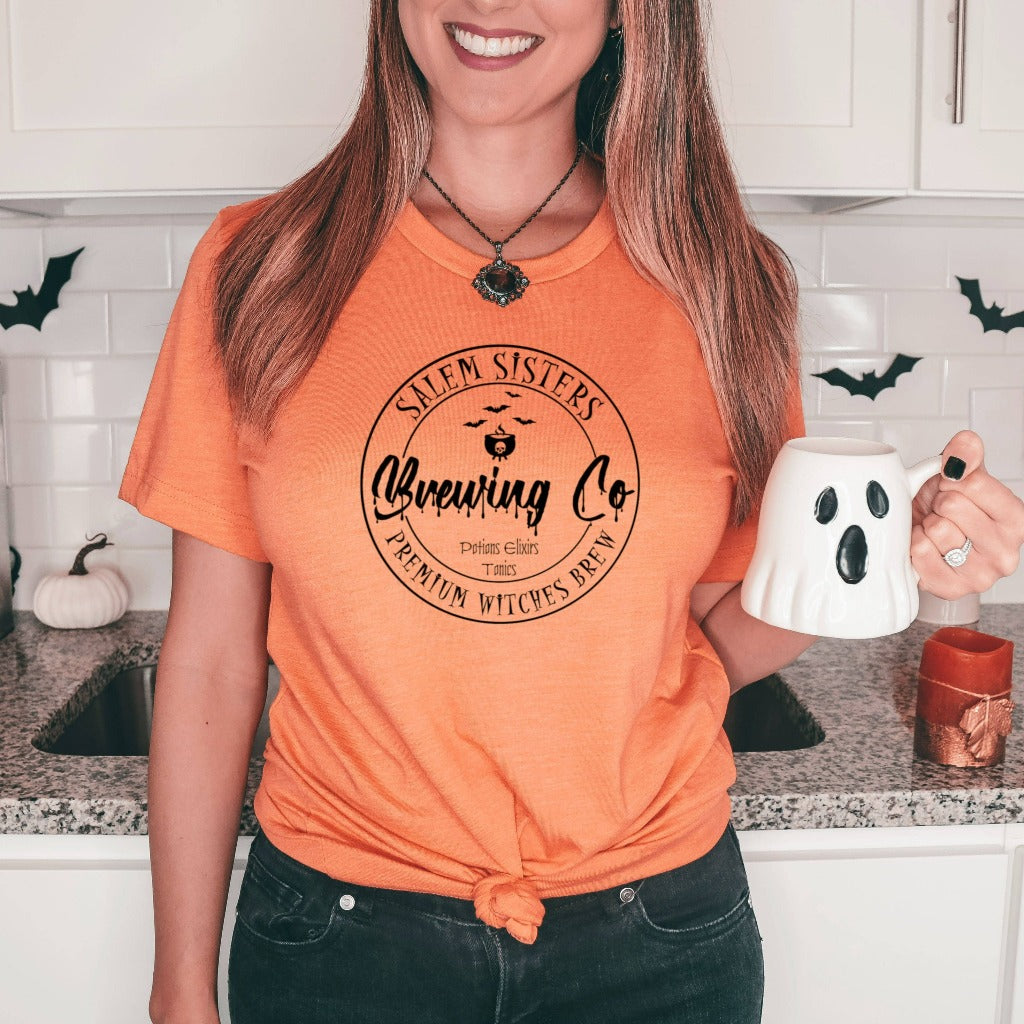 salem sisters brewing co halloween shirt, funny halloween tshirt, halloween party costume graphic tee, sanderson sisters hocus pocus