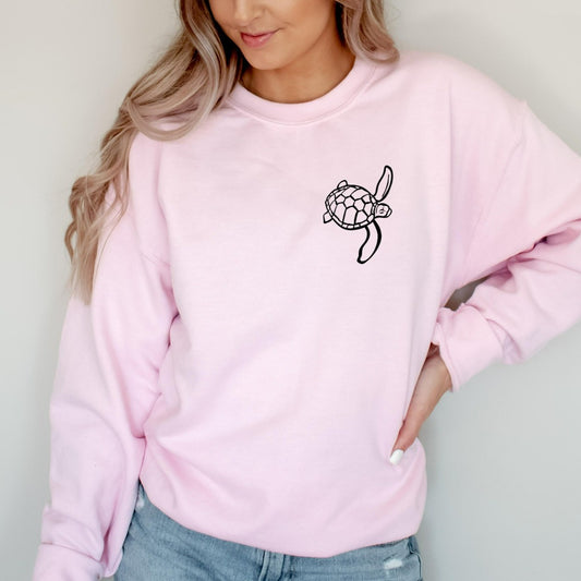 Turtle Sweatshirt, Love Turtles Crewneck, Sea Turtle Shirt, Skip a Straw Save a Turtle Shirt, Save the Turtles, Surfer Life, Beach Lover
