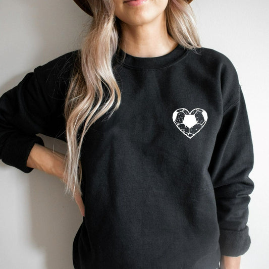 soccer shirt, soccer mom, soccer dad, gift for soccer mom, sports mom, sports dad, soccer team tshirts, soccer fan t-shirts, soccer season, love soccer heart, crewneck sweatshirt