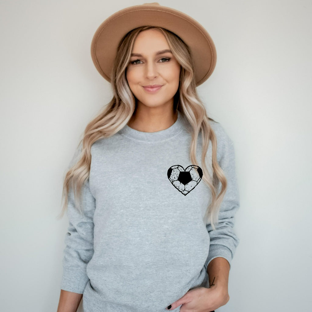soccer shirt, soccer mom, soccer dad, gift for soccer mom, sports mom, sports dad, soccer team tshirts, soccer fan t-shirts, soccer season, love soccer heart, crewneck sweatshirt