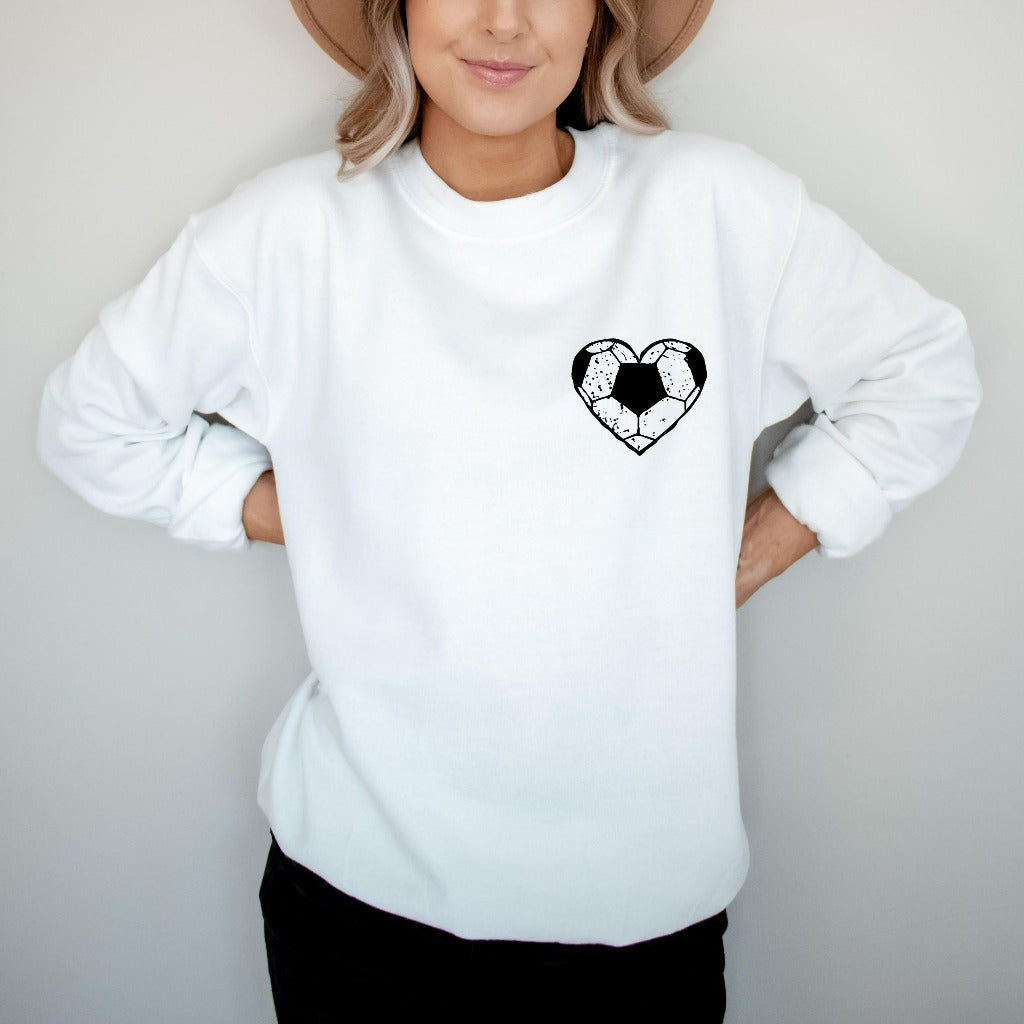 soccer shirt, soccer mom, soccer dad, gift for soccer mom, sports mom, sports dad, soccer team tshirts, soccer fan t-shirts, soccer season, love soccer heart, crewneck sweatshirt