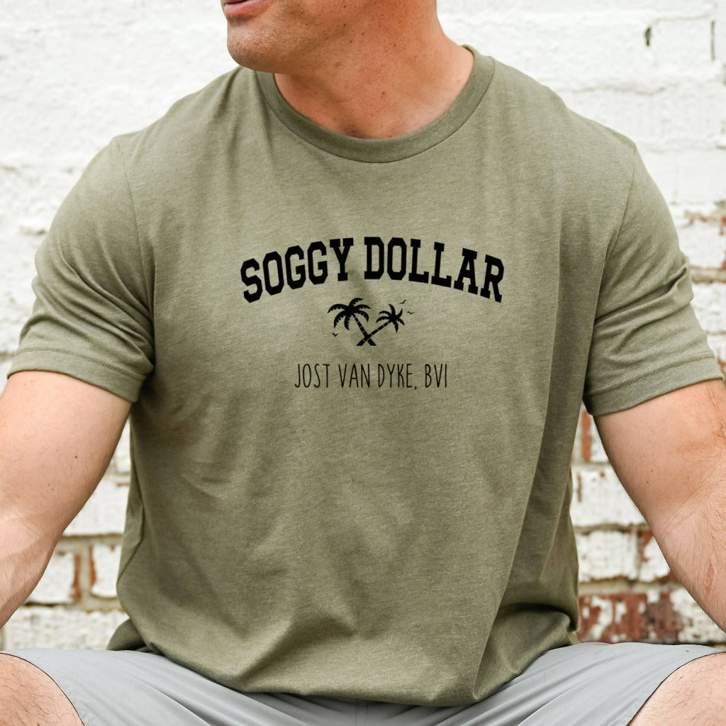 soggy dollar bar shirt, jost van dyke tshirt, bvi graphic tee, white bay beach bar shirt, soggy dollar gift souvenir