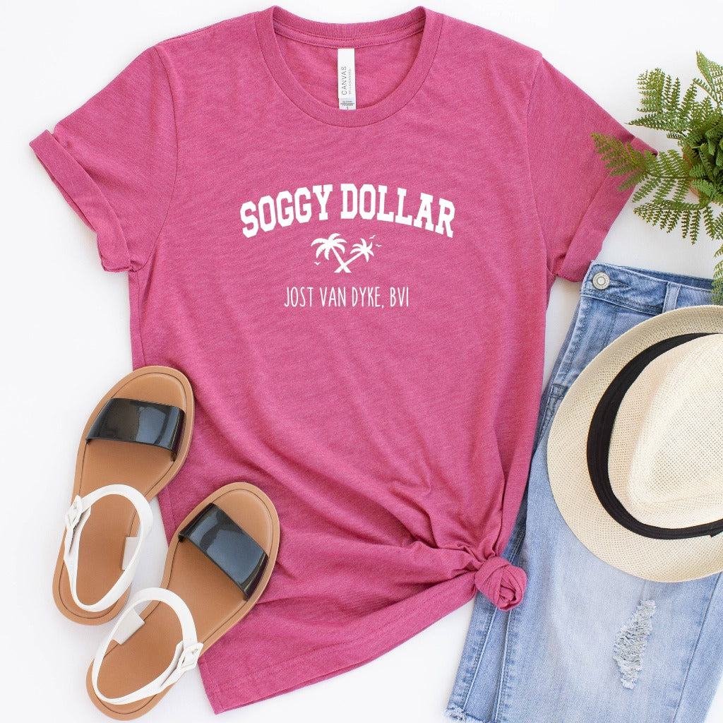 soggy dollar bar shirt, jost van dyke tshirt, bvi graphic tee, white bay beach bar shirt, soggy dollar gift souvenir