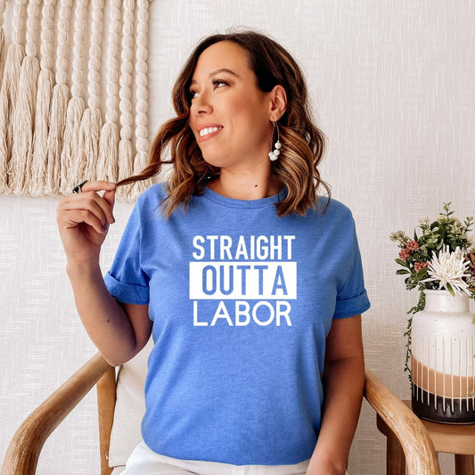straight outta labor shirt, mom going home from hospital outfit, new mom gift, baby shower gift