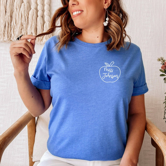 personalized teacher name shirt, customized teacher name shirt, gift for new teacher, teacher appreciation gift, field trip shirt, back to school shirt