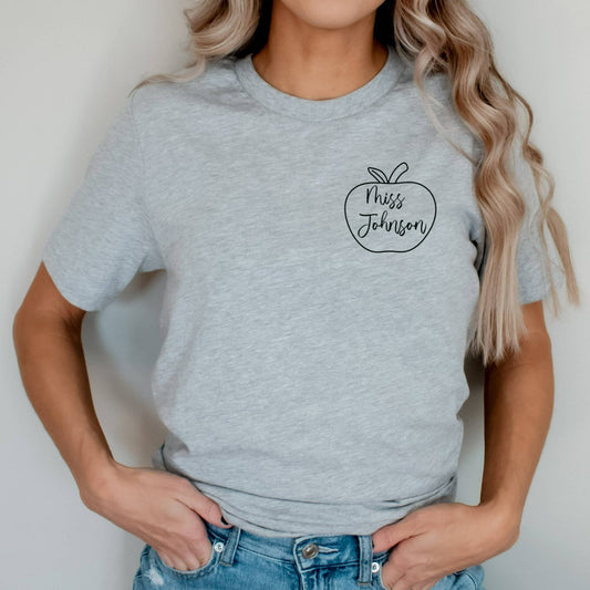 personalized teacher name shirt, customized teacher name shirt, gift for new teacher, teacher appreciation gift, field trip shirt, back to school shirt