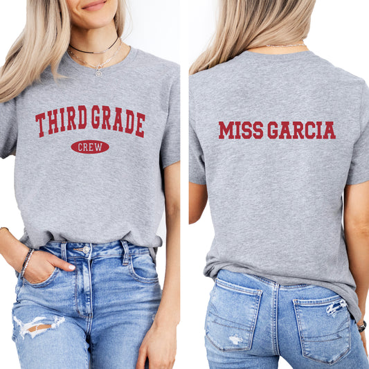 Personalized Grade Level Teacher Team Shirts