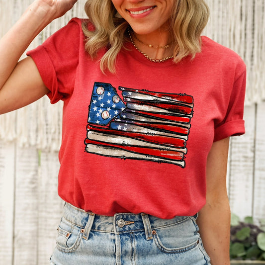 Baseball Flag Shirt, Patriotic Baseball TShirt, American Flag Graphic Tee, Baseball Gift Idea, Game Day Baseball Shirt, Baseball Mom Shirt