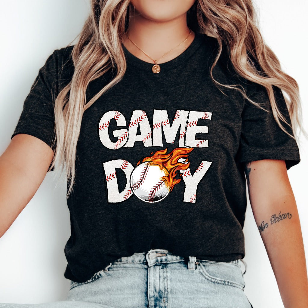 Game Day Baseball Shirt, Baseball TShirt, Baseball School Spirit Shirt, Baseball Coach, Baseball Mom Graphic Tee, Baseball Fan Gift for Her