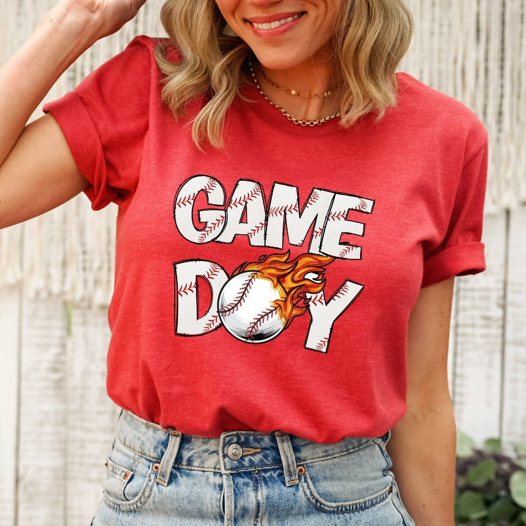 Game Day Baseball Shirt, Baseball TShirt, Baseball School Spirit Shirt, Baseball Coach, Baseball Mom Graphic Tee, Baseball Fan Gift for Her