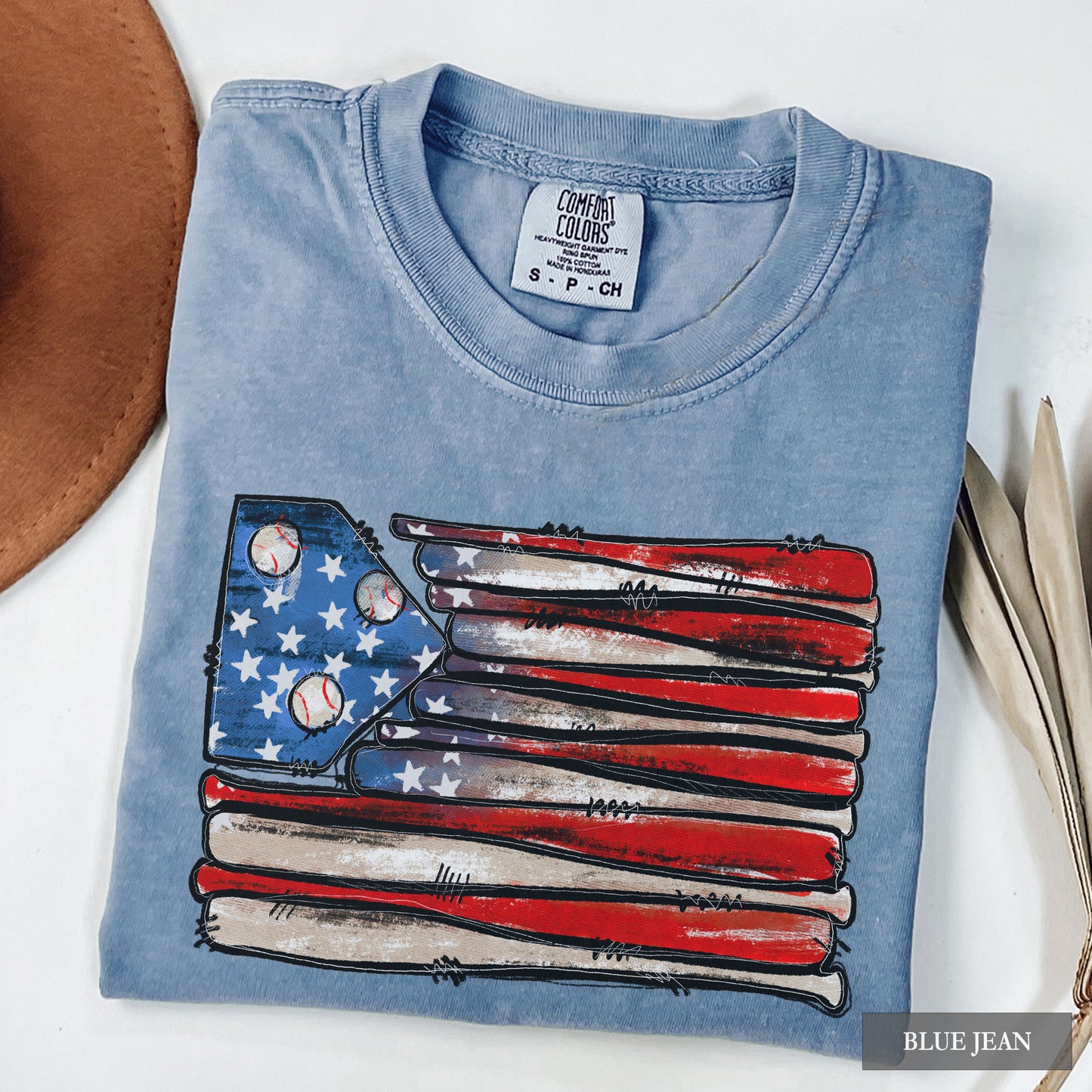 American Flag Baseball Comfort Colors® Shirt