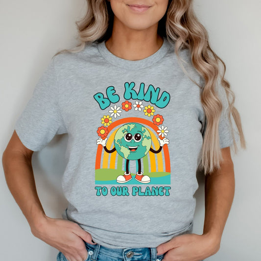 Be Kind to Our Planet Shirt, Earth Day TShirt, Retro Climate Change Graphic Tee, Planet Environmental Shirt, Aesthetic Earth Day Group Tees