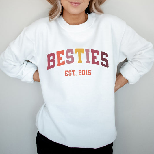 Personalized Besties Sweatshirt, Best Friends Crewneck, Girls Weekend Trip Matching Sweaters, Best Friend Birthday Gift, Best Friends Shirt