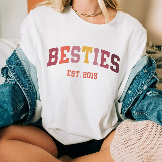Personalized Besties Shirt, Best Friends TShirts, Girls Trip Graphic Tee, Girls Getaway TShirts, Sister Weekend, Matching Best Friends Trip