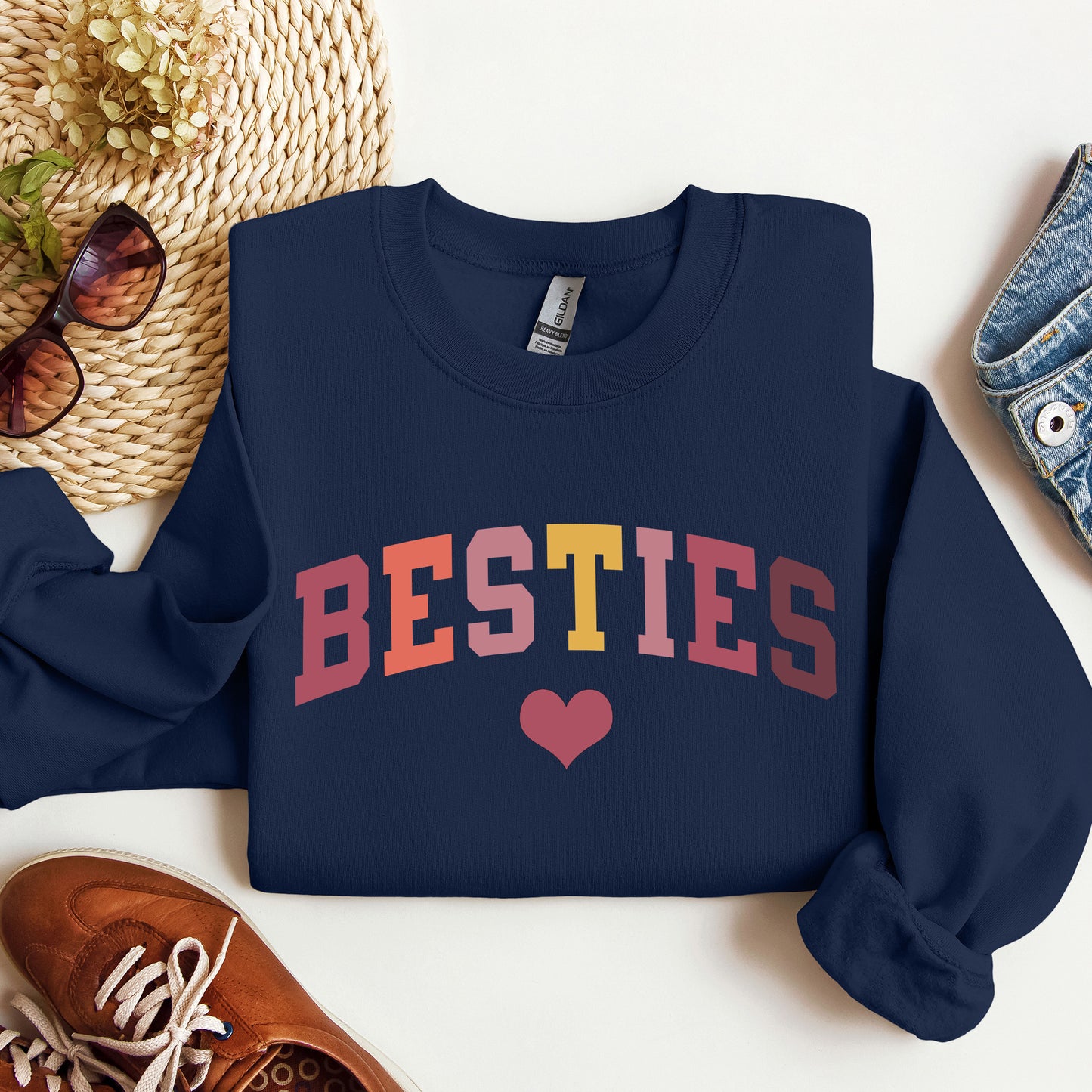 Personalized Besties Crewneck Sweatshirt