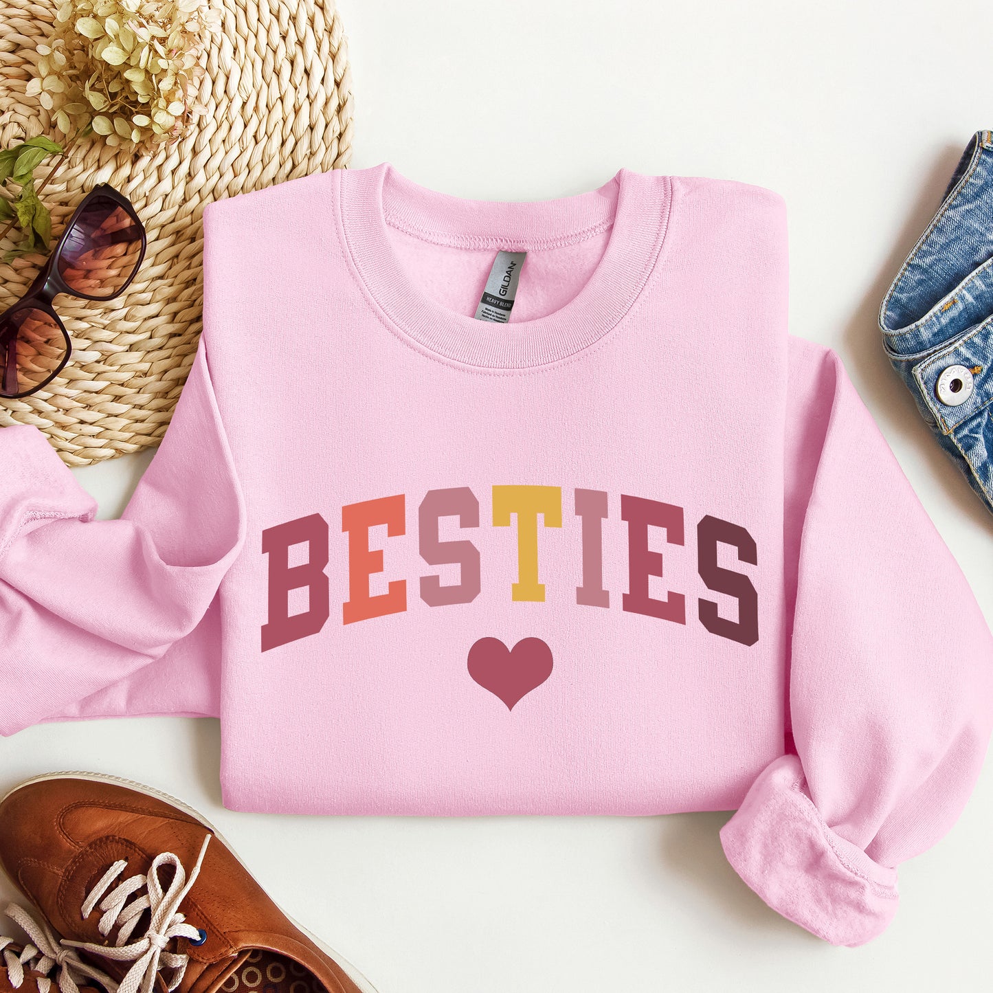 Personalized Besties Crewneck Sweatshirt