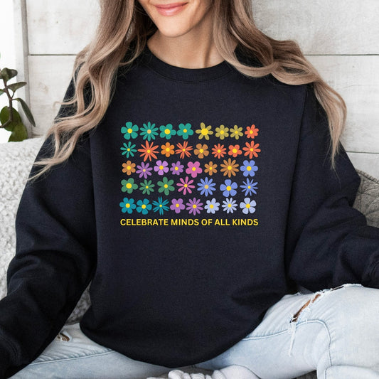 Celebrate Minds of All Kinds Sweatshirt, Neurodiversity Shirt, Autism Awareness Crewneck, ADHD Shirt, Autism Acceptance Gift, SPED Teacher