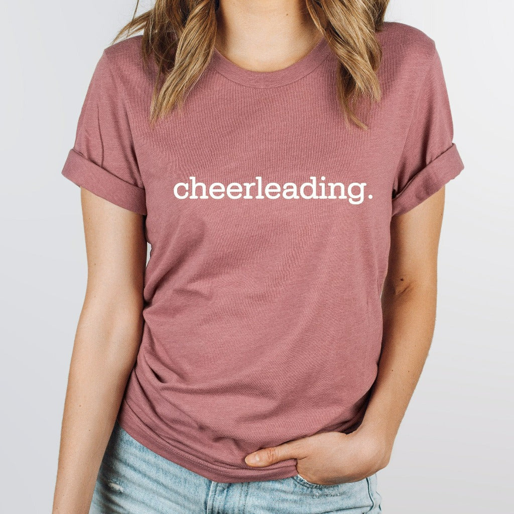 Cheerleading Shirt, Cheer Mom TShirt, Minimalist Cheerleading Graphic Tee, Cheerleading Team Shirts, Gift for Cheerleader, Cheer Coach Gift