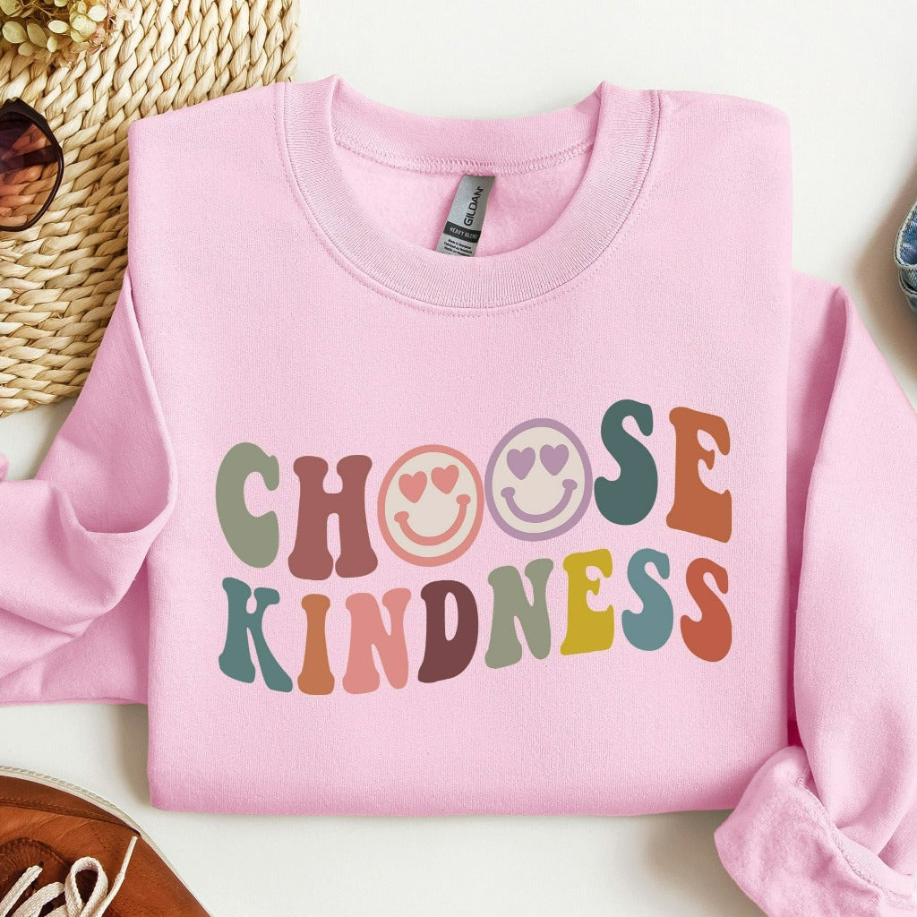 Choose Kindness Sweatshirt, Cute Teacher Be Kind Crewneck, Teacher Sweater, Positive Affirmation Shirt, Group Teacher Shirts, Back to School