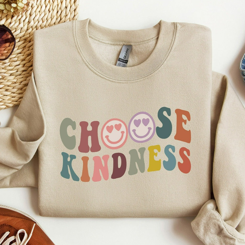 Choose Kindness Sweatshirt, Cute Teacher Be Kind Crewneck, Teacher Sweater, Positive Affirmation Shirt, Group Teacher Shirts, Back to School