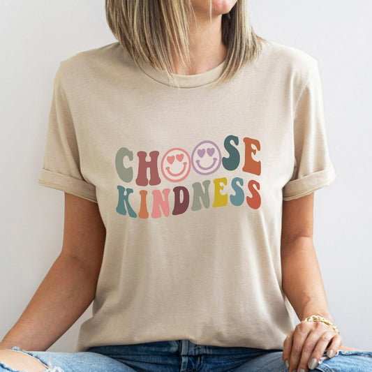 Choose Kindness Shirt, Cute Teacher Be Kind TShirt, Positive Affirmation Graphic Tee, Group Teacher Shirts