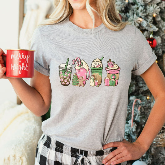 Christmas Coffee Shirt, Christmas TShirt, Christmas Shirt, Coffee Lover Gift, Worker Winter Christmas Snowman Latte Coffee Lover