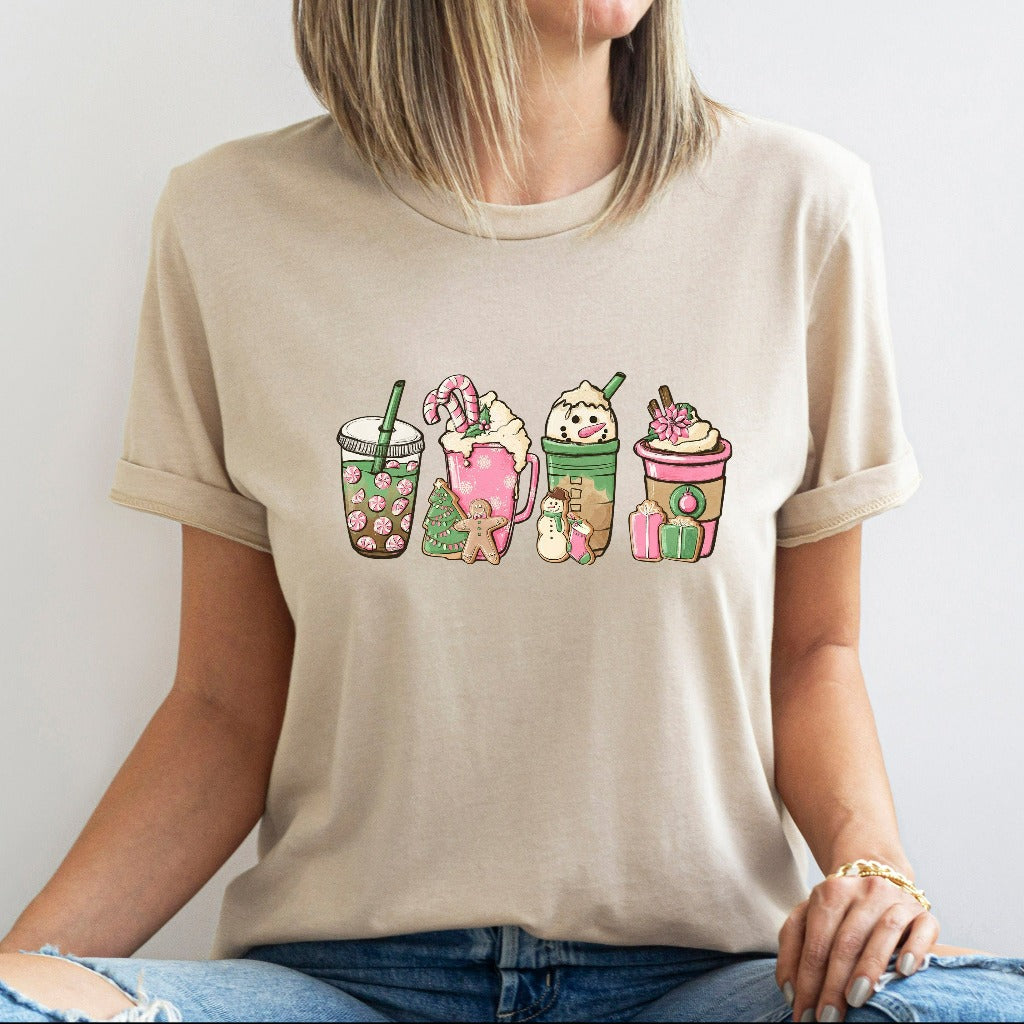 Christmas Coffee Shirt, Christmas TShirt, Christmas Shirt, Coffee Lover Gift, Worker Winter Christmas Snowman Latte Coffee Lover