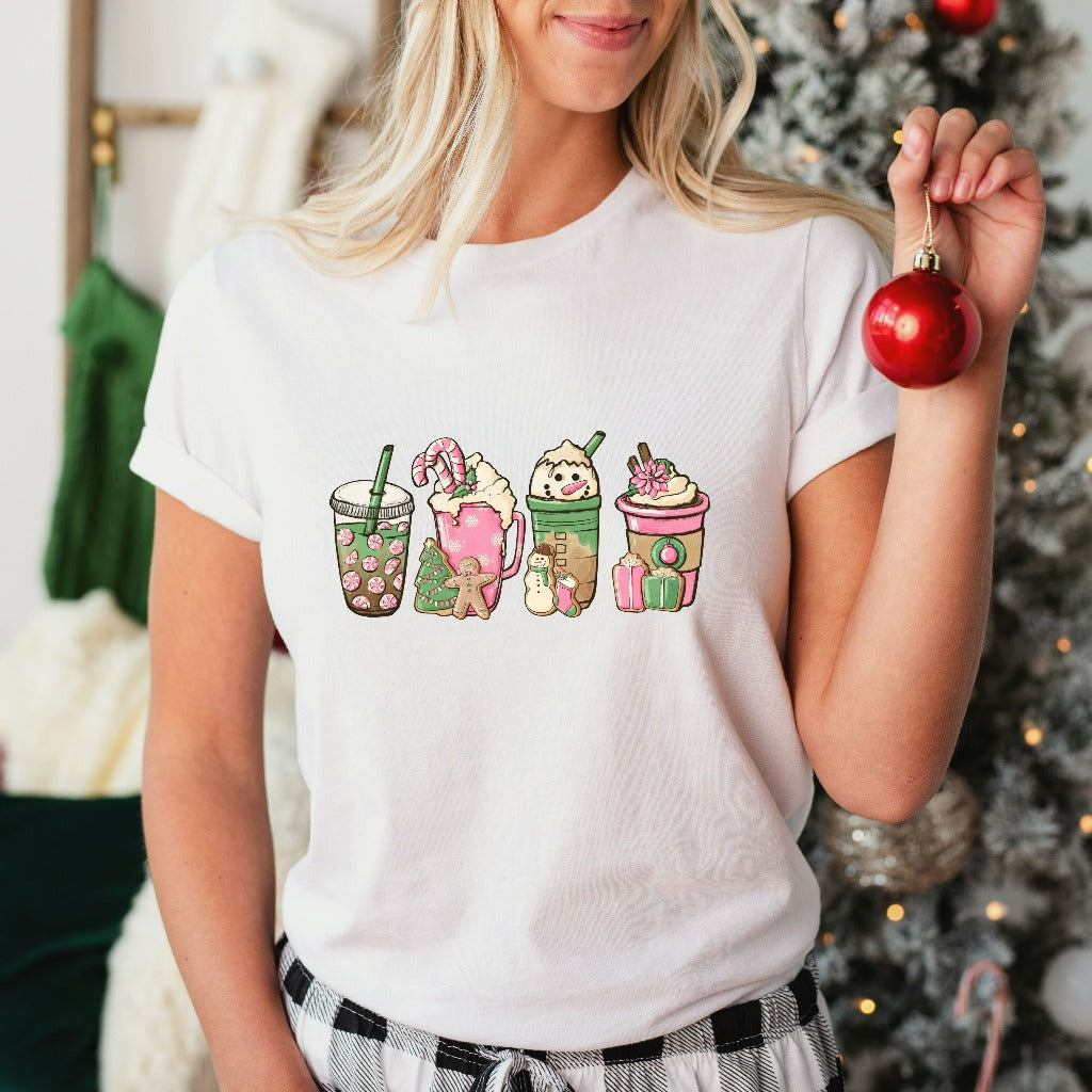 Christmas Coffee Shirt, Christmas TShirt, Christmas Shirt, Coffee Lover Gift, Worker Winter Christmas Snowman Latte Coffee Lover